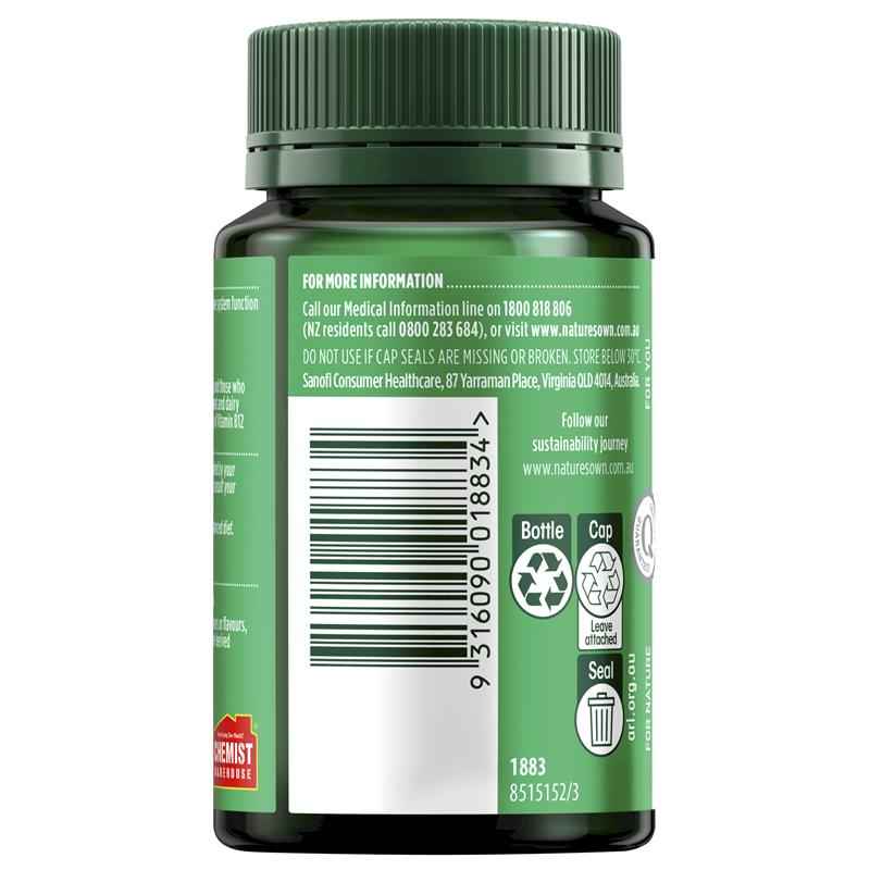 Nature's Own High Strength Vitamin B12 1000mcg 120 Tablets Exclusive Size