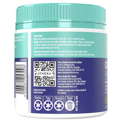 Athena Creatine + Electrolytes Unflavoured 270g