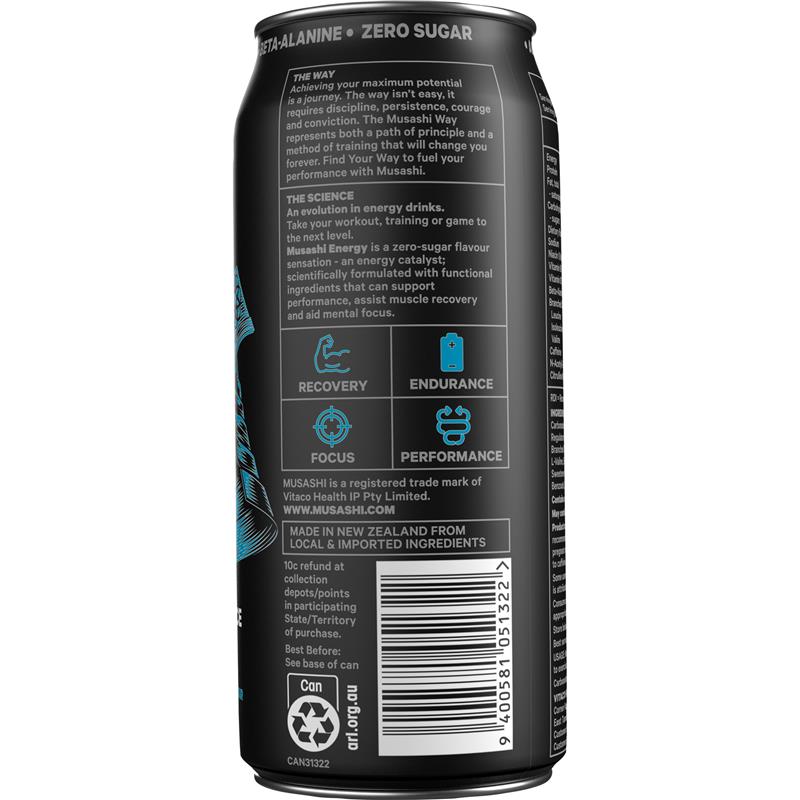Musashi Energy Blue Raspberry 500ml