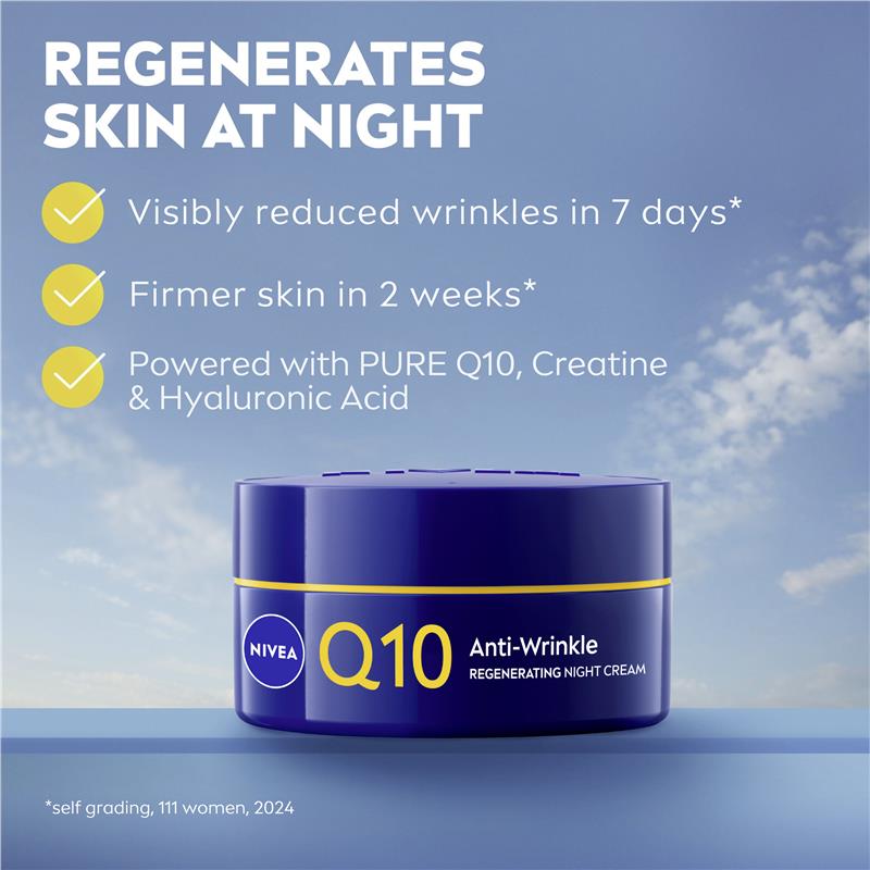 NIVEA Q10 Anti-Wrinkle Replenishing Night Cream 50ml