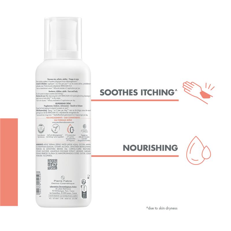 Avene XeraCalm A.D Lipid-Replenishing Cream 400ml