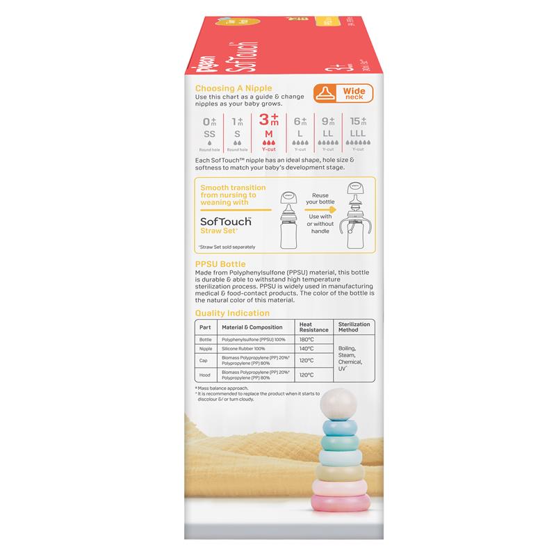 Pigeon SofTouch Bottle PPSU 240ml Twin Pack