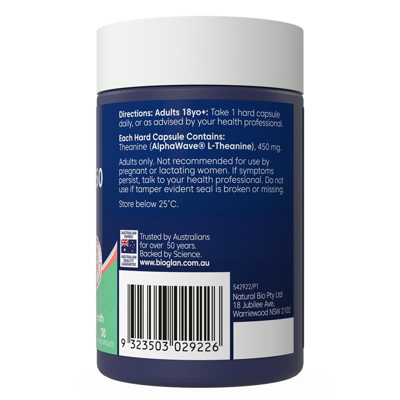Bioglan L-Theanine 450 Max Strength 30 Capsules