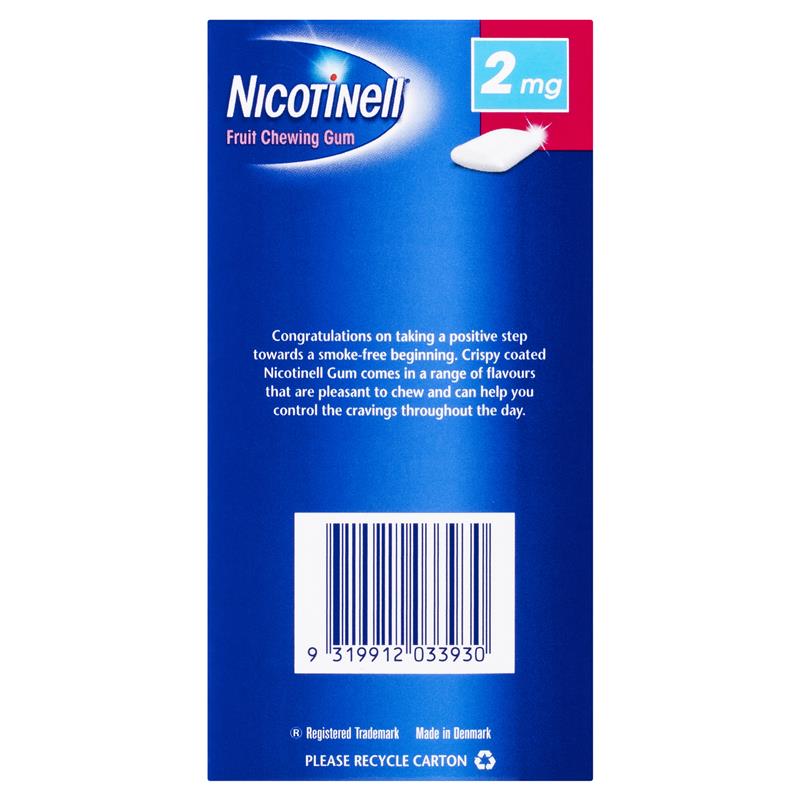 Nicotinell Chewing Gum 2mg Fruit 96