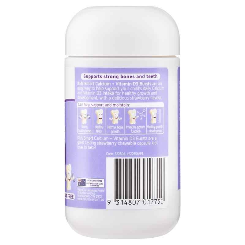 Nature's Way Kids Smart Calcium + Vitamin D 50 Chewable Capsules