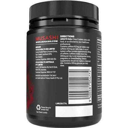 Musashi Shred Chewables Sour Punch Flavour 54 Tablets
