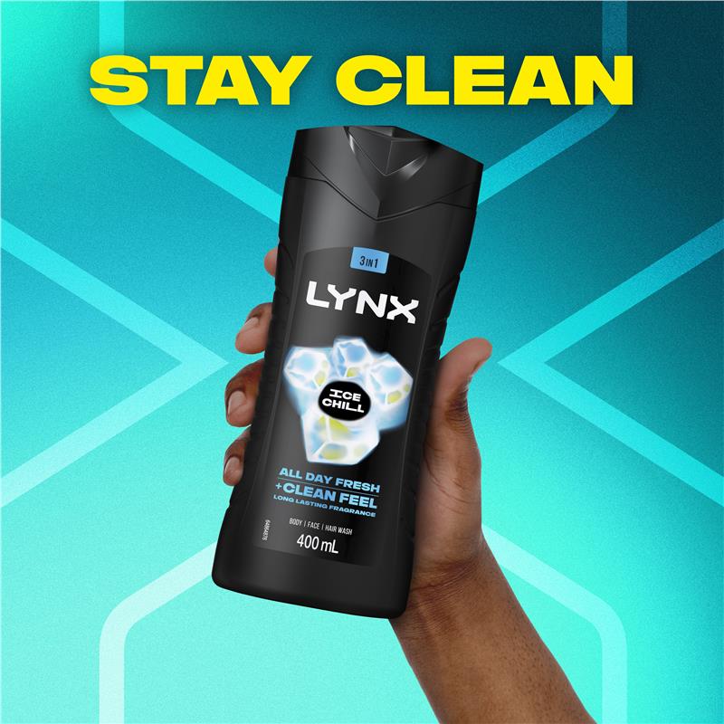 Lynx Bodywash Ice Chill 400ml NEW