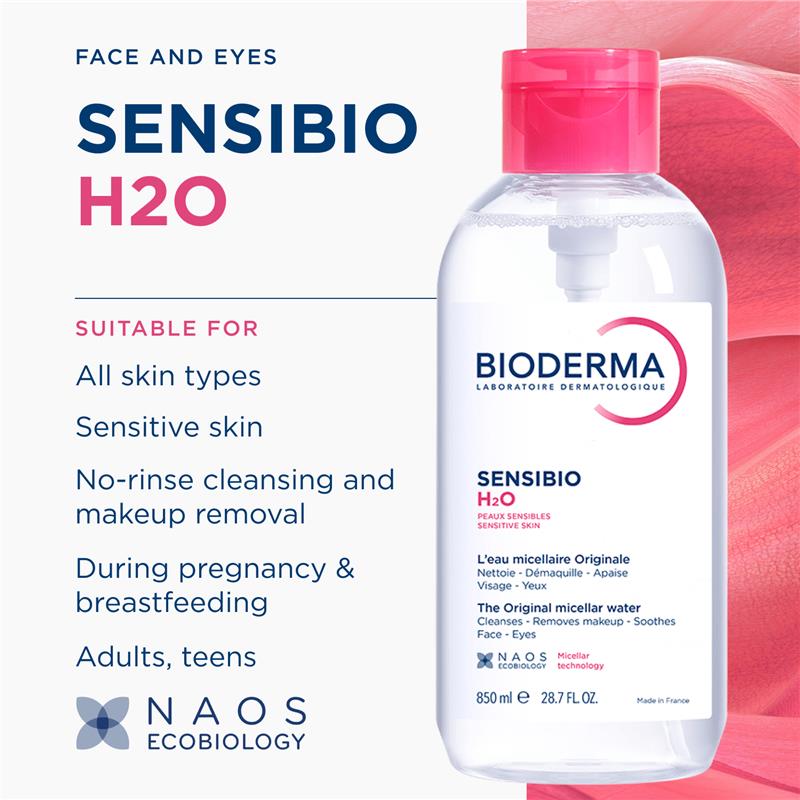 Bioderma Sensibio H2O Micellar Water 850ml Pump Bottle