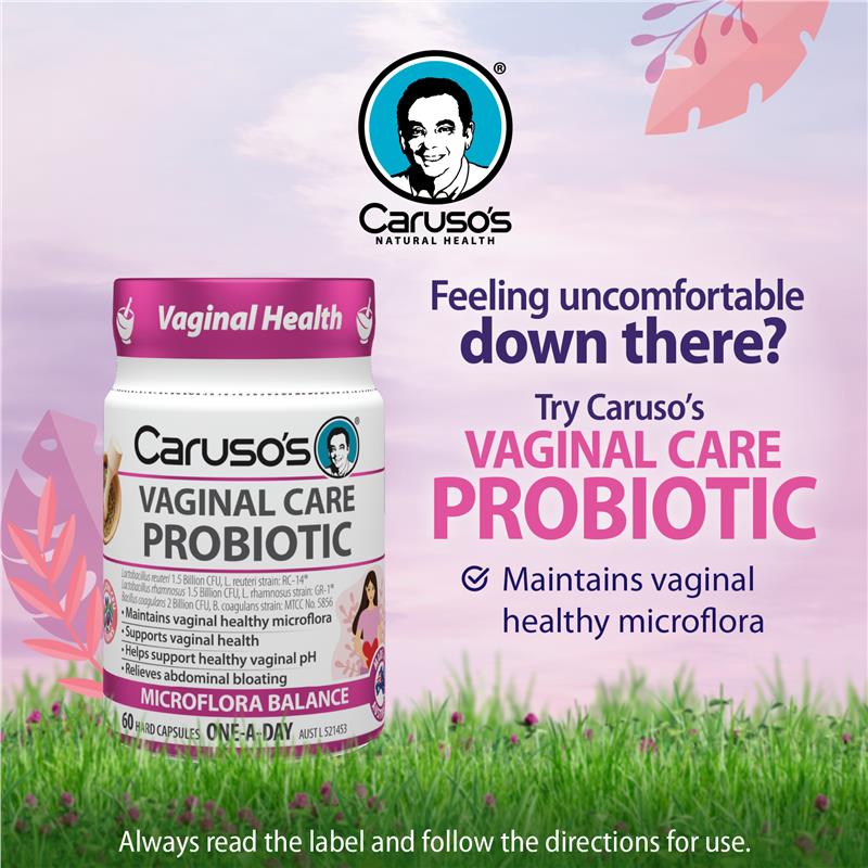 Carusos Probiotic Vaginal Care 60 Capsules