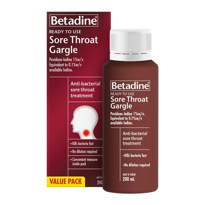 Betadine Sore Throat Ready To Use 200ml