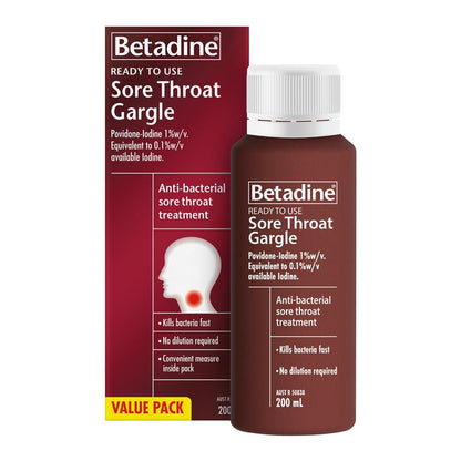 Betadine Sore Throat Ready To Use 200ml