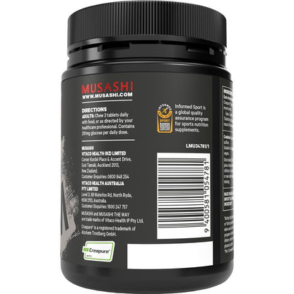 Musashi Creatine Chewables Berry Flavour 60 Tablets