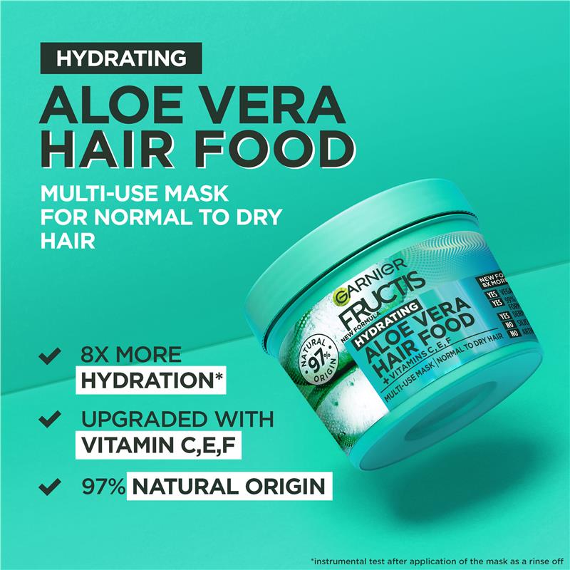 Garnier Fructis Hair Food Hydrating Aloe Vera 3-in-1 Mask Treatment  390ml