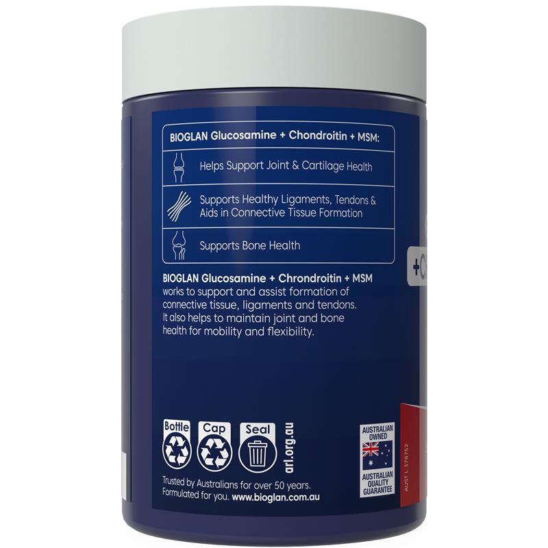 Bioglan Glucosamine Chondroitin + MSM 180 Tablets