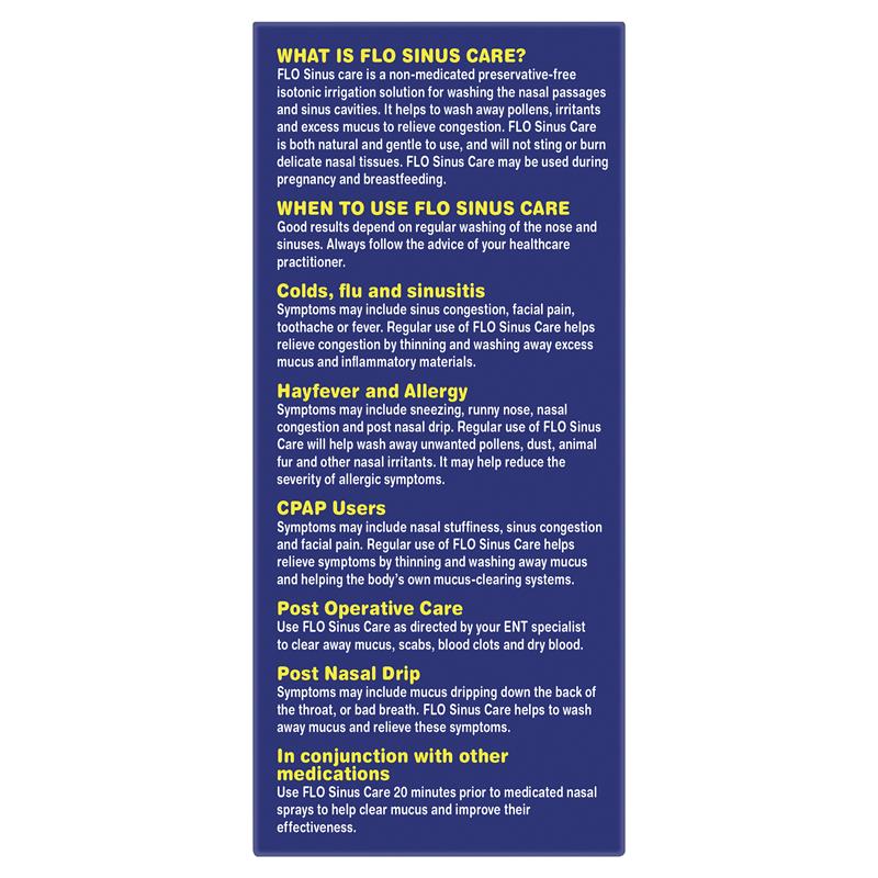 FLO Sinus Care Starter Kit 12 Sachets