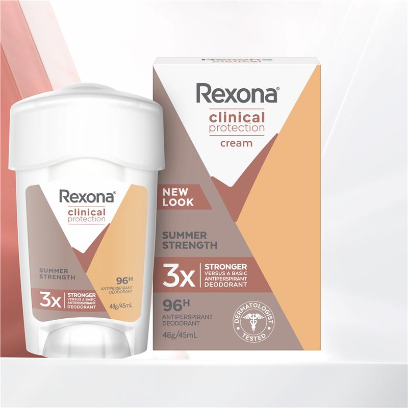 Rexona for Women Clinical Protection Antiperspirant Deodorant Summer Strength 45ml
