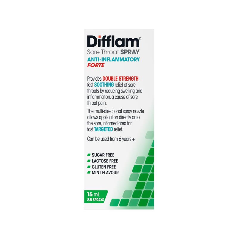 Difflam Forte Sore Throat Spray 88 Sprays 15mL