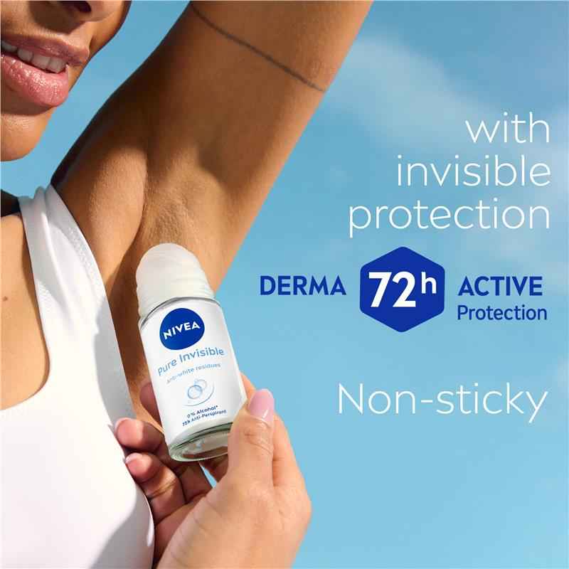 NIVEA Women Deodorant Roll On Pure Invisible 50ml