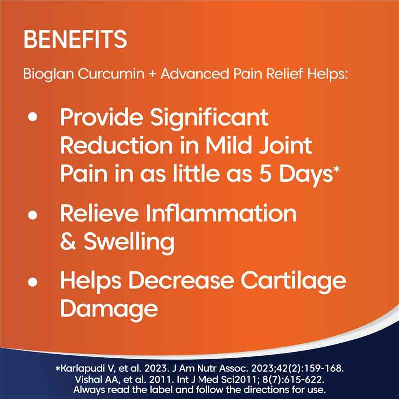 Bioglan Curcumin Advanced Pain Relief 50 Tablets