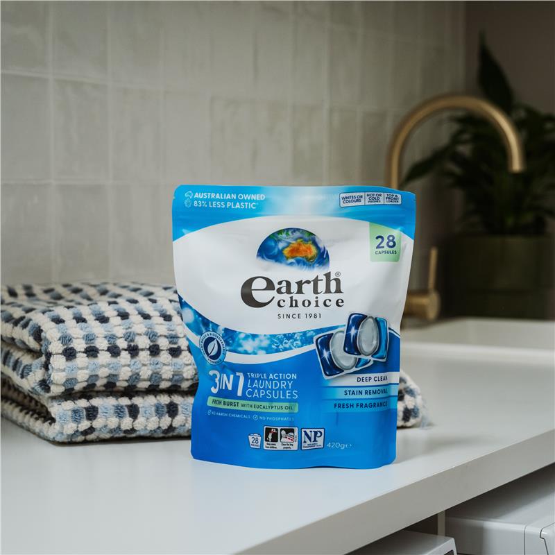 Earth Choice Laundry Capsules Eucalyptus 28 Pack