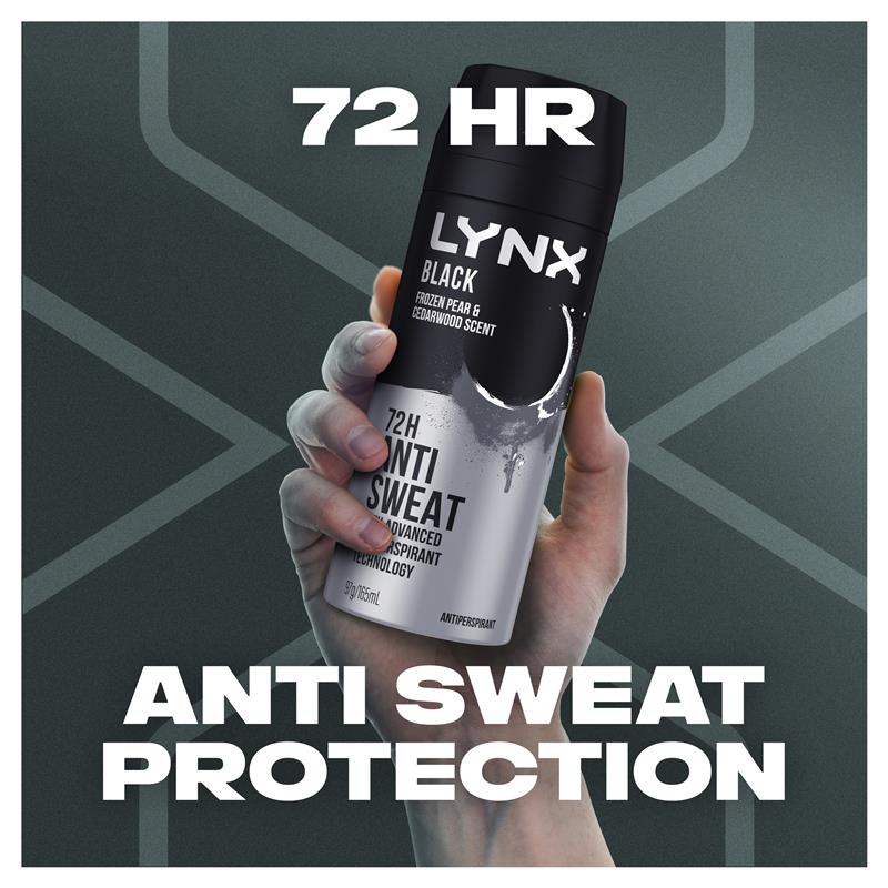 Lynx Deodorant Antiperspirant Black 165ml