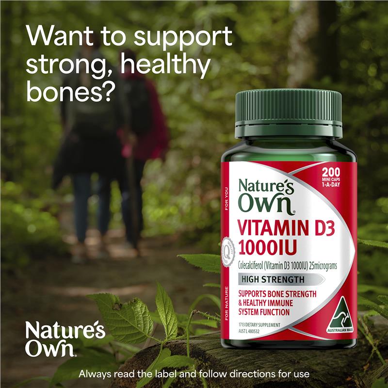 Nature's Own Vitamin D3 1000iu 200 Capsules