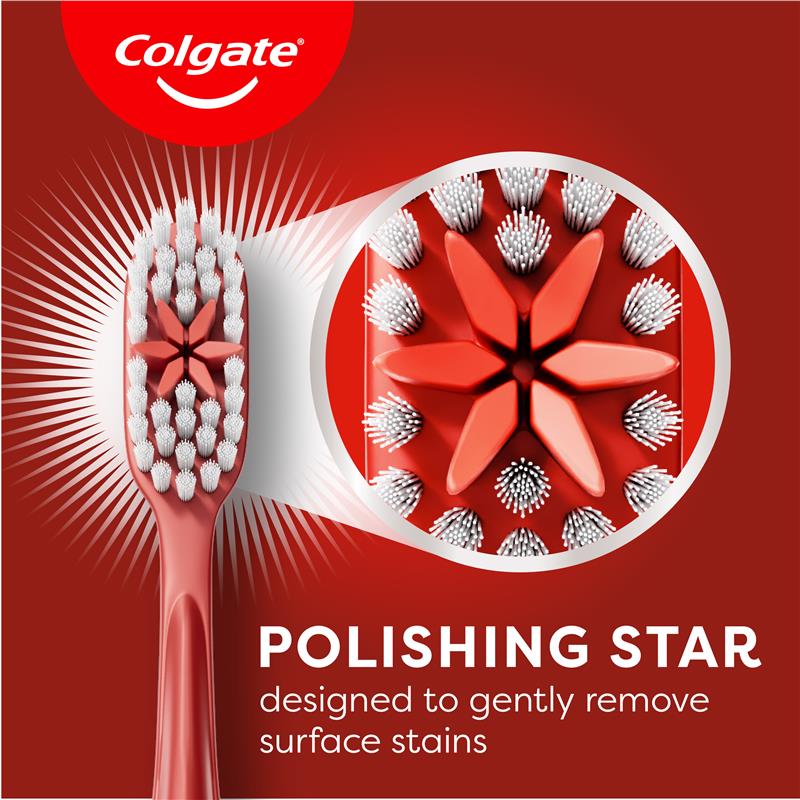 Colgate Toothbrush Brilliant Star White Soft 3 Pack