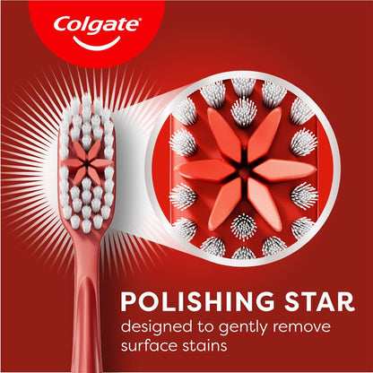 Colgate Toothbrush Brilliant Star White Soft 3 Pack