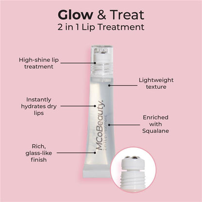 MCoBeauty Glow & Treat 2-In-1 Treatment Lip Oil Coconut