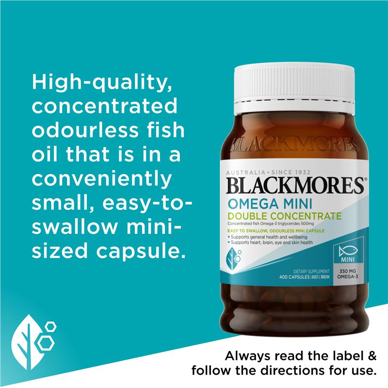 Blackmores Omega Mini Double Concentrate 400 Capsules