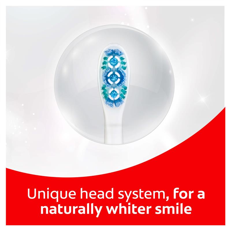 Colgate 360 Optic White Powered Toothbrush Soft with vibrating & polishing bristles