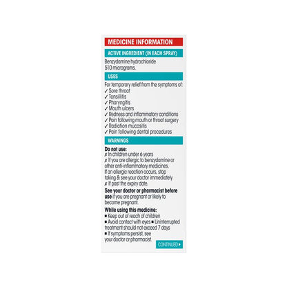 Difflam Forte Sore Throat Spray 88 Sprays 15mL