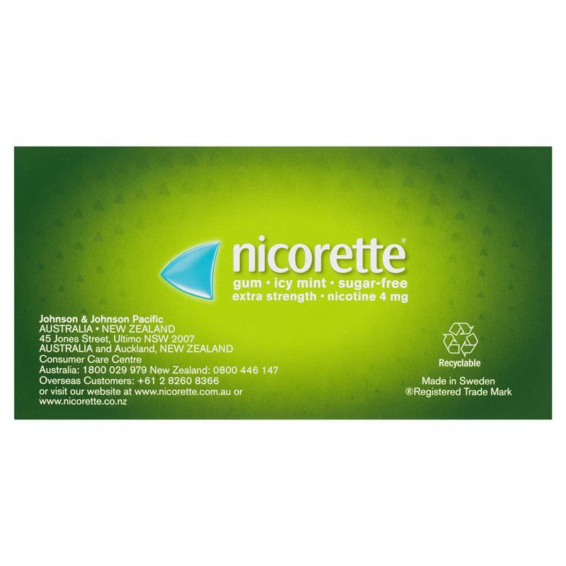 Nicorette Gum 4mg Icy Mint 75 Pieces