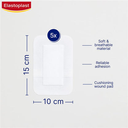 Elastoplast Sensitive Dressing 3XL 10x15cm 5 Dressings