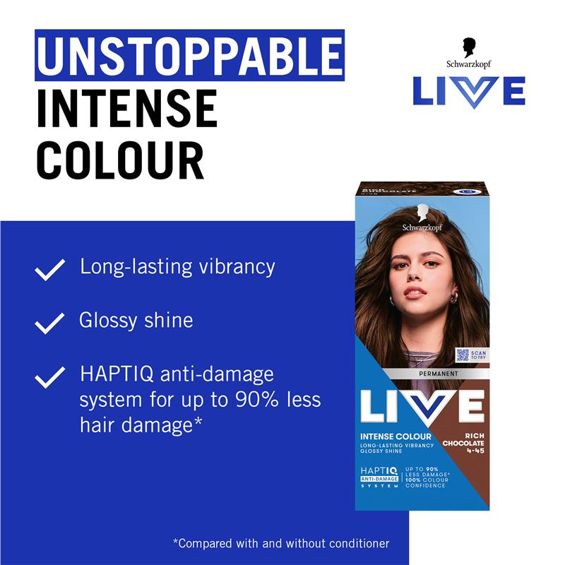 Schwarzkopf Live Colour Permanent 4.45 Rich Chocolate