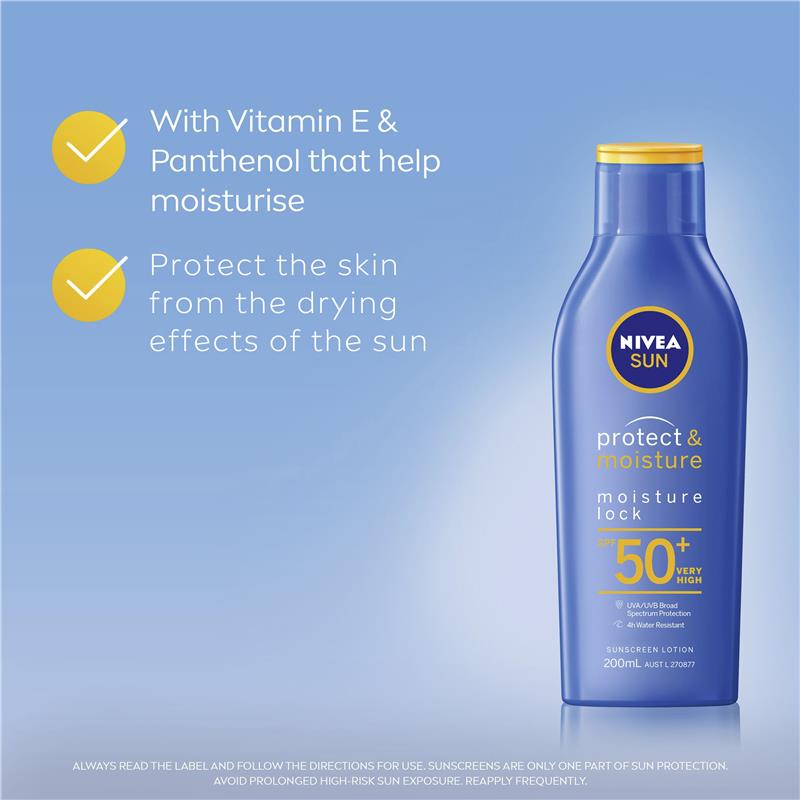 NIVEA Sun Protect & Moisture SPF50+ Sunscreen Lotion 200ml