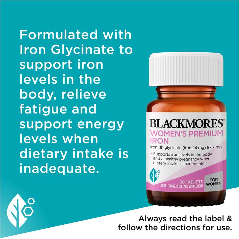 Blackmores Womens Premium Iron 30 Tablets