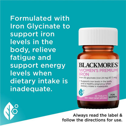Blackmores Womens Premium Iron 30 Tablets