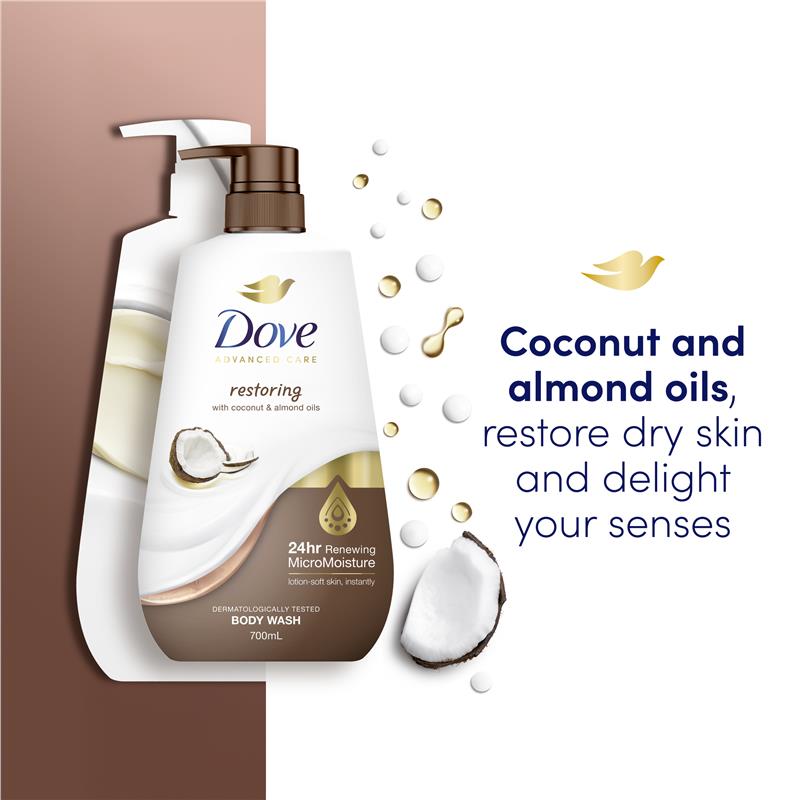 Dove Advanced Care Body Wash Restoring 700ml