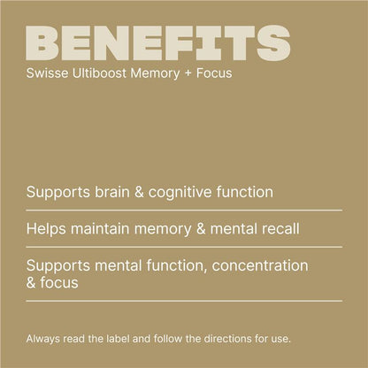 Swisse Ultiboost Memory + Focus 50 Tablets