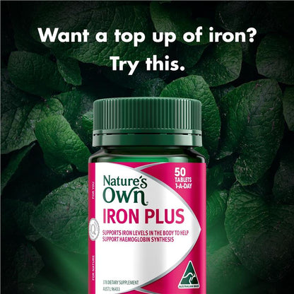 Nature's Own Iron Plus 50 Tablets - GimmeNow