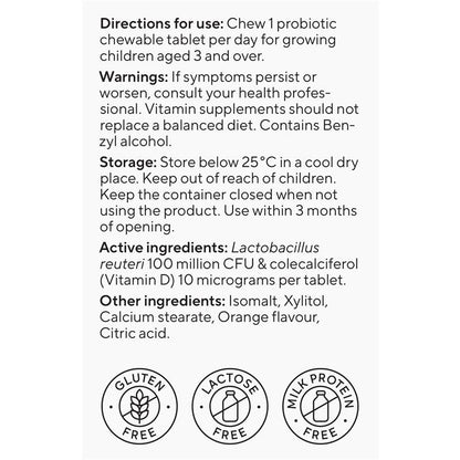 BioGaia Protectis with Vitamin D 10mcg Orange Flavour 30 Tablets