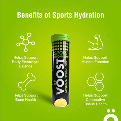 Voost Sport Lemon & Lime Effervescent 10 Tablets