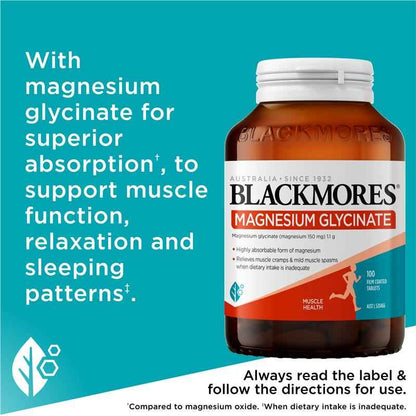 Blackmores Magnesium Glycinate 100 Tablets