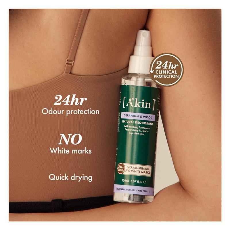 Akin Geranium & Wood Deodorant Spray 150ml