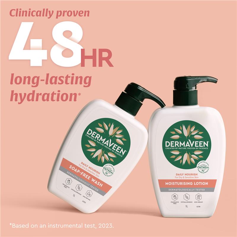 DermaVeen Daily Nourish Soap Free Wash 1.25L Exclusive Size