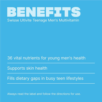 Swisse Teenage Ultivite Men's Multivitamin 60 Tablets