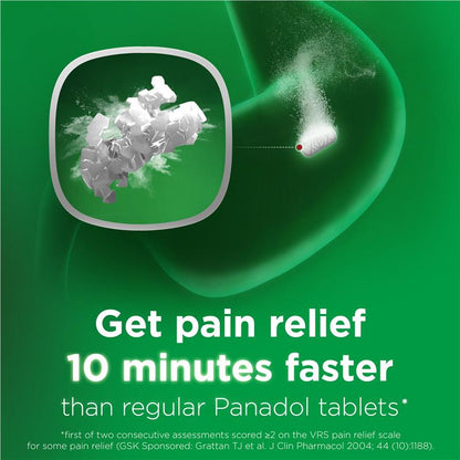 Panadol Rapid Soluble Paracetamol Pain Relief 20 Tablets