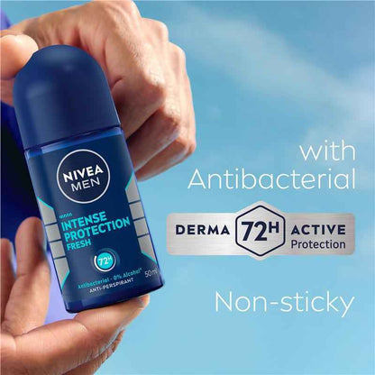 NIVEA MEN Intense Protection Fresh Roll On Deodorant 72H Protection 50ml