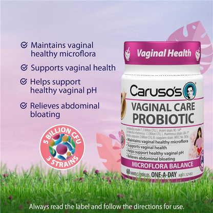 Carusos Probiotic Vaginal Care 60 Capsules